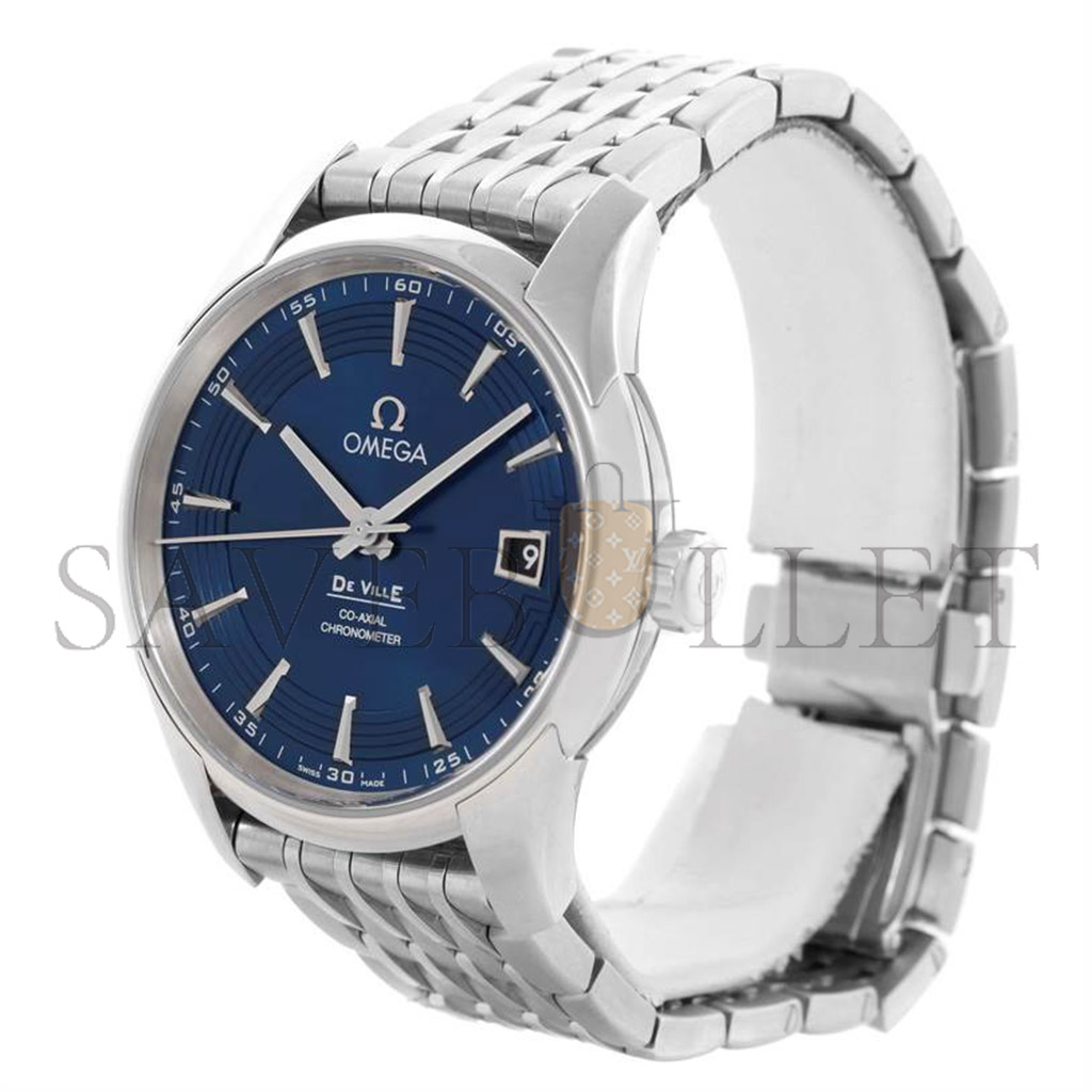 OMEGA DEVILLE HOUR VISION BLUE DIAL MENS WATCH 431.33.41.21.03.001